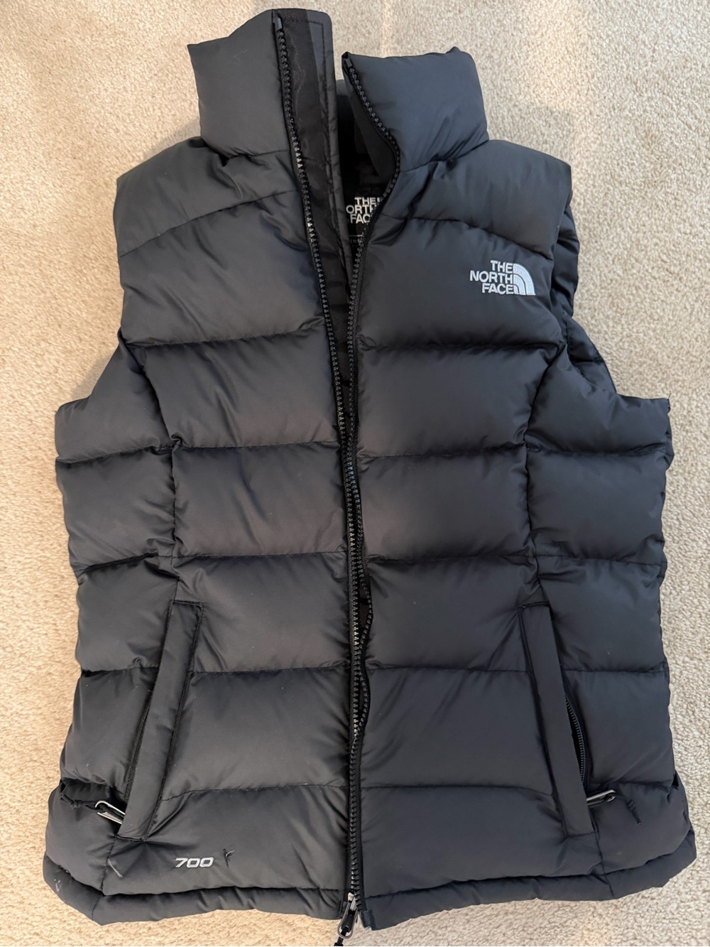 The North Face Black Puffer Vest 700 Fill Women's Sleeveless Jacket